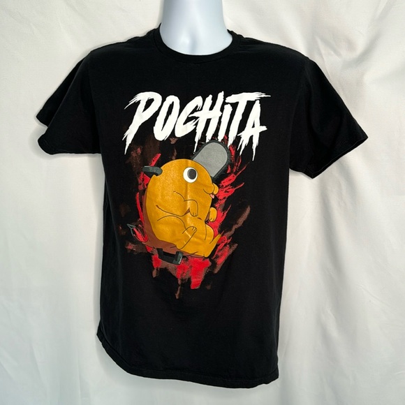 ❤️3/$30 Chainsaw Man Pochita Metal T-shirt - Picture 1 of 4
